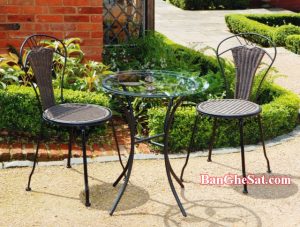 bàn ghế sắt mỹ thuật sơn tĩnh điện