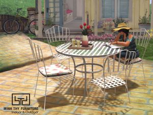 Bộ bàn ghế sắt sân vườn BGS-MT305