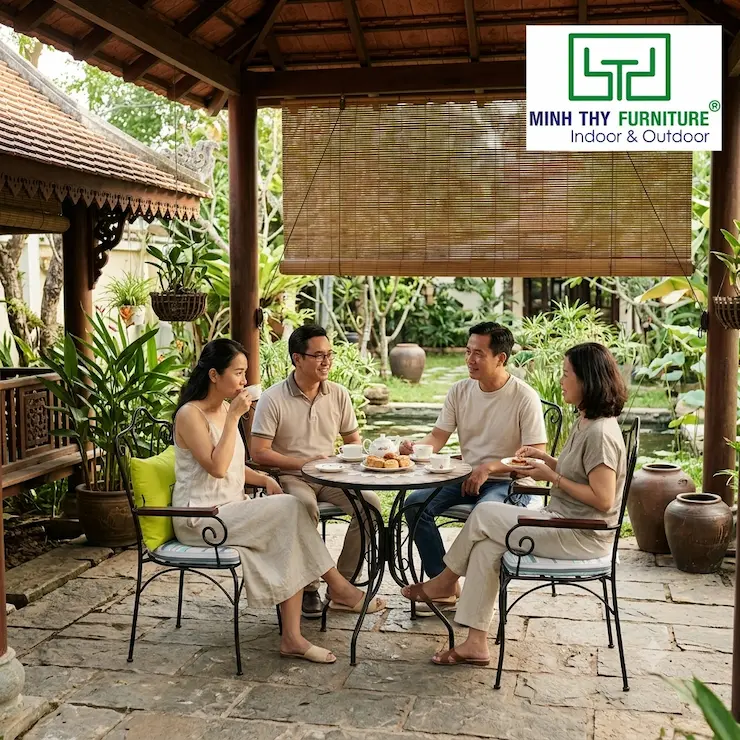 bàn ghế sắt ngoài trời